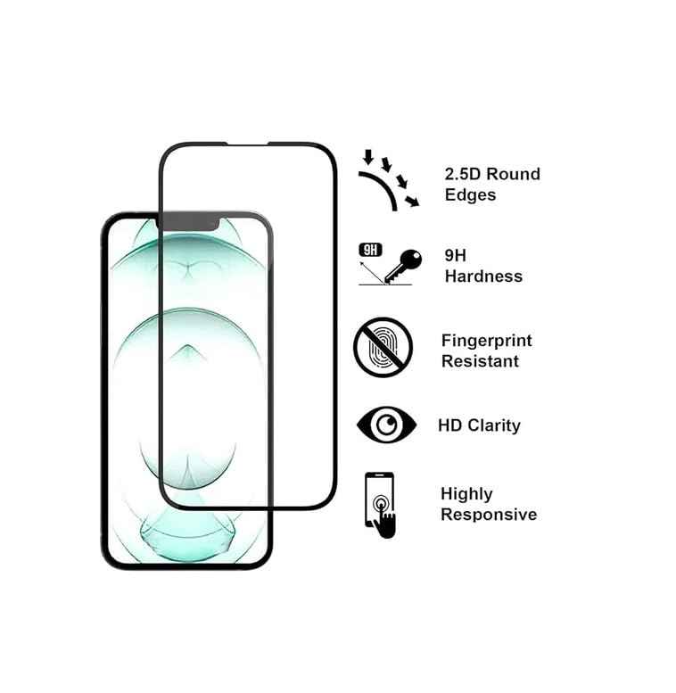G-Rhino Super OG 6D Glass Anti Fingerprint Smooth high Transparent Tempered Glass for Iphone 15 series Screen Protector/iPhone 15 Pro - 6.12 inch