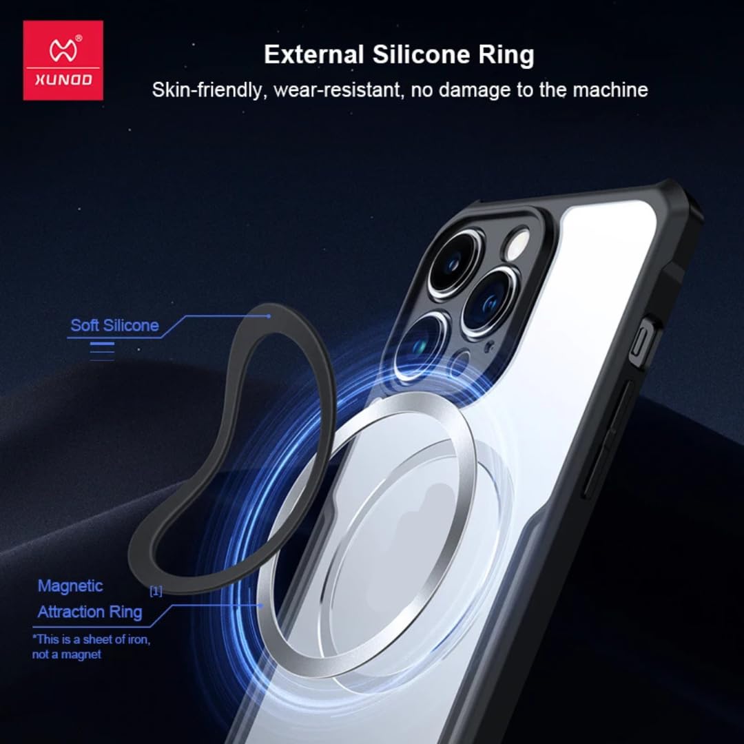 AKIO Xundd Beatle Series Case Cover for iPhone 15 Pro Protective Case Cover | Scratch-Resistant & Durable Material | Black Color
