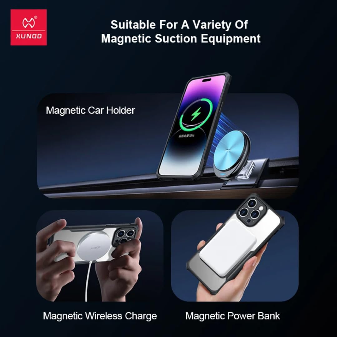 AKIO Xundd Beatle Series Case Cover for iPhone 15 Pro Protective Case Cover | Scratch-Resistant & Durable Material | Black Color
