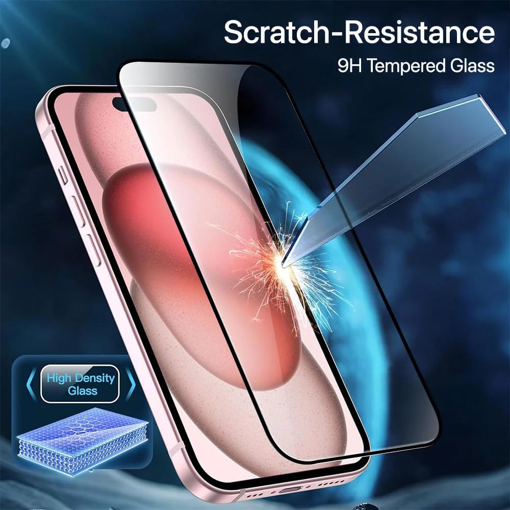 G-Rhino Super OG 6D Glass Anti Fingerprint Smooth high Transparent Tempered Glass for Iphone 15 series Screen Protector/iPhone 15 Pro - 6.12 inch