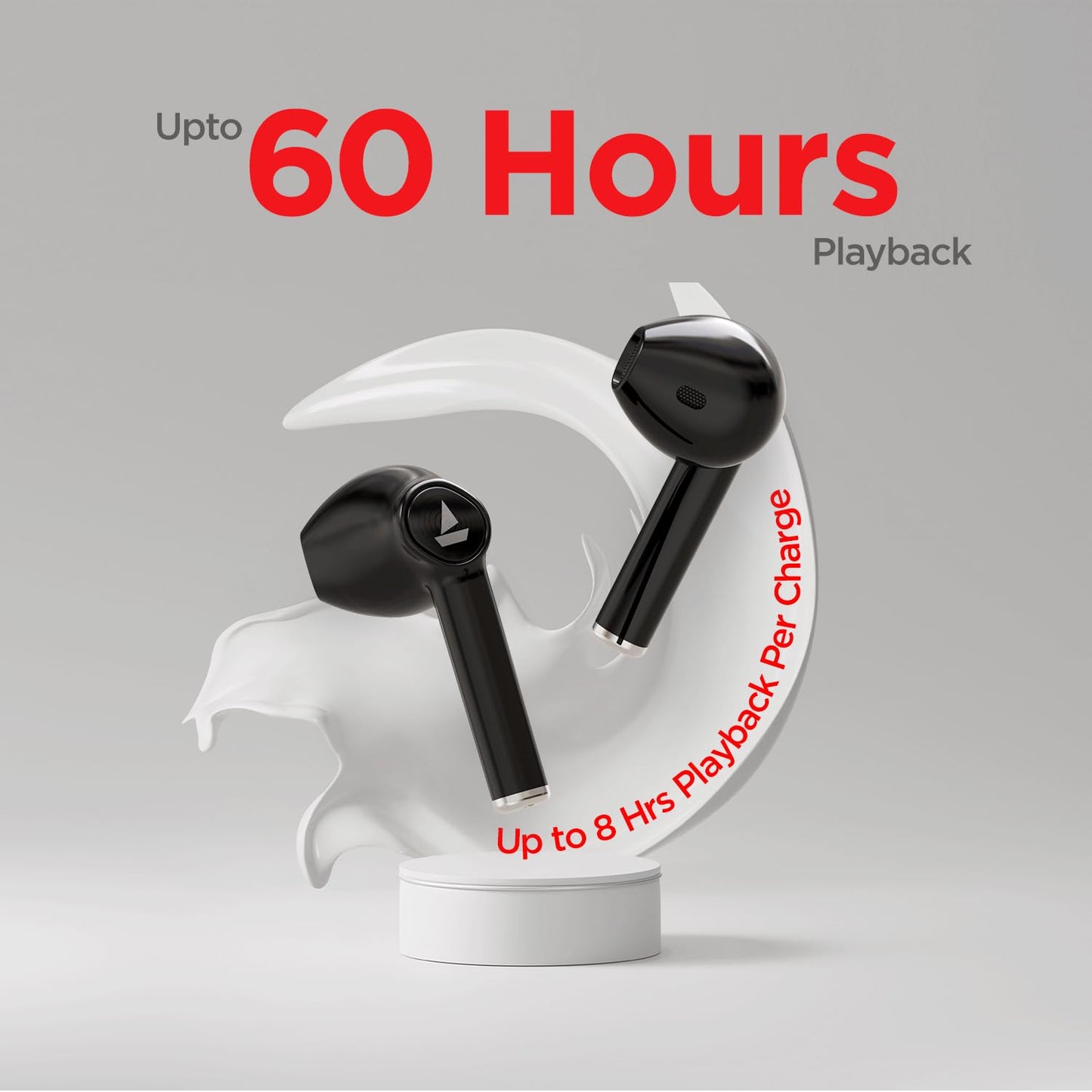 boAt Airdopes 131/138 with 60 Hrs Playback, ASAP Charge Truly Wireless Bluetooth in Ear Earbuds with Mic (Active Black)