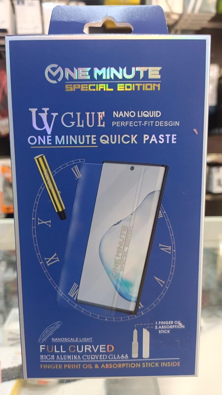 ONE MINUTE SPECIAL EDITION UV GLASS |Advanced HD+ UV Tempered Glass Screen Protector For