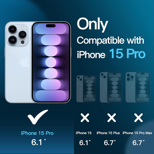 G-Rhino Super OG 6D Glass Anti Fingerprint Smooth high Transparent Tempered Glass for Iphone 15 series Screen Protector/iPhone 15 Pro - 6.12 inch