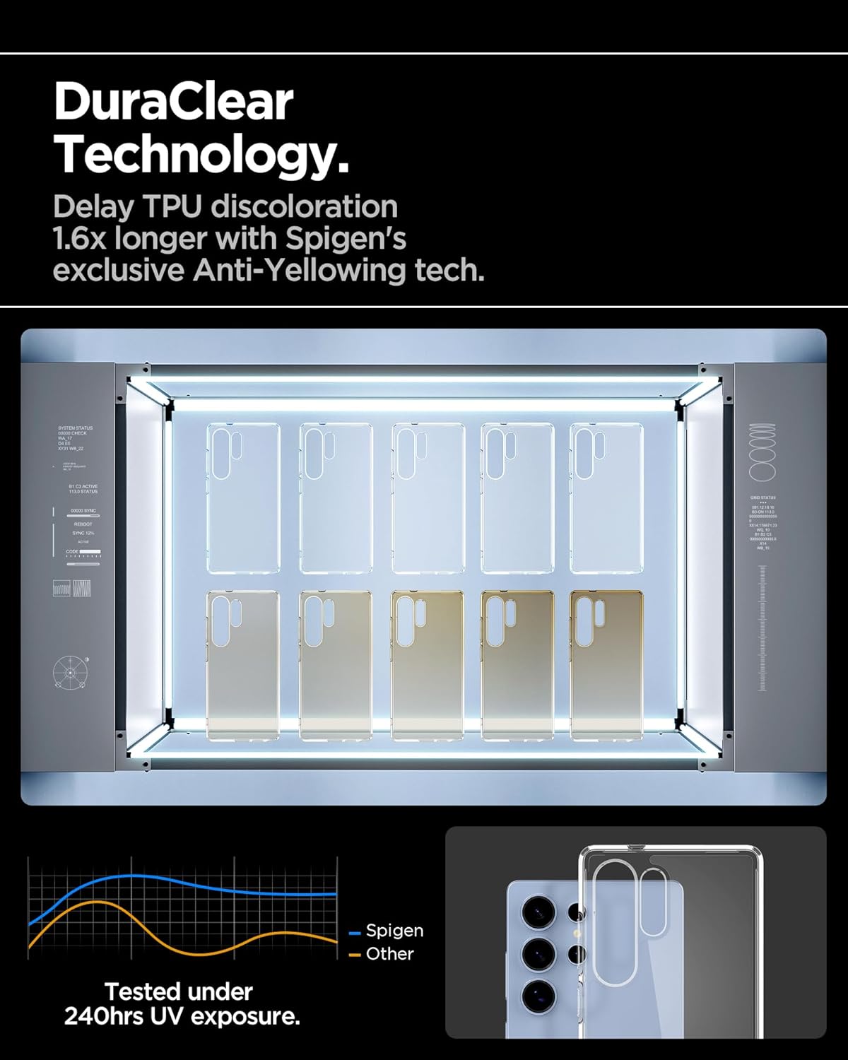 Spigen Ultra Hybrid for Samsung Galaxy S25 Ultra Case, Transparent Galaxy S25 Ultra Back Cover (2025) - Crystal Clear