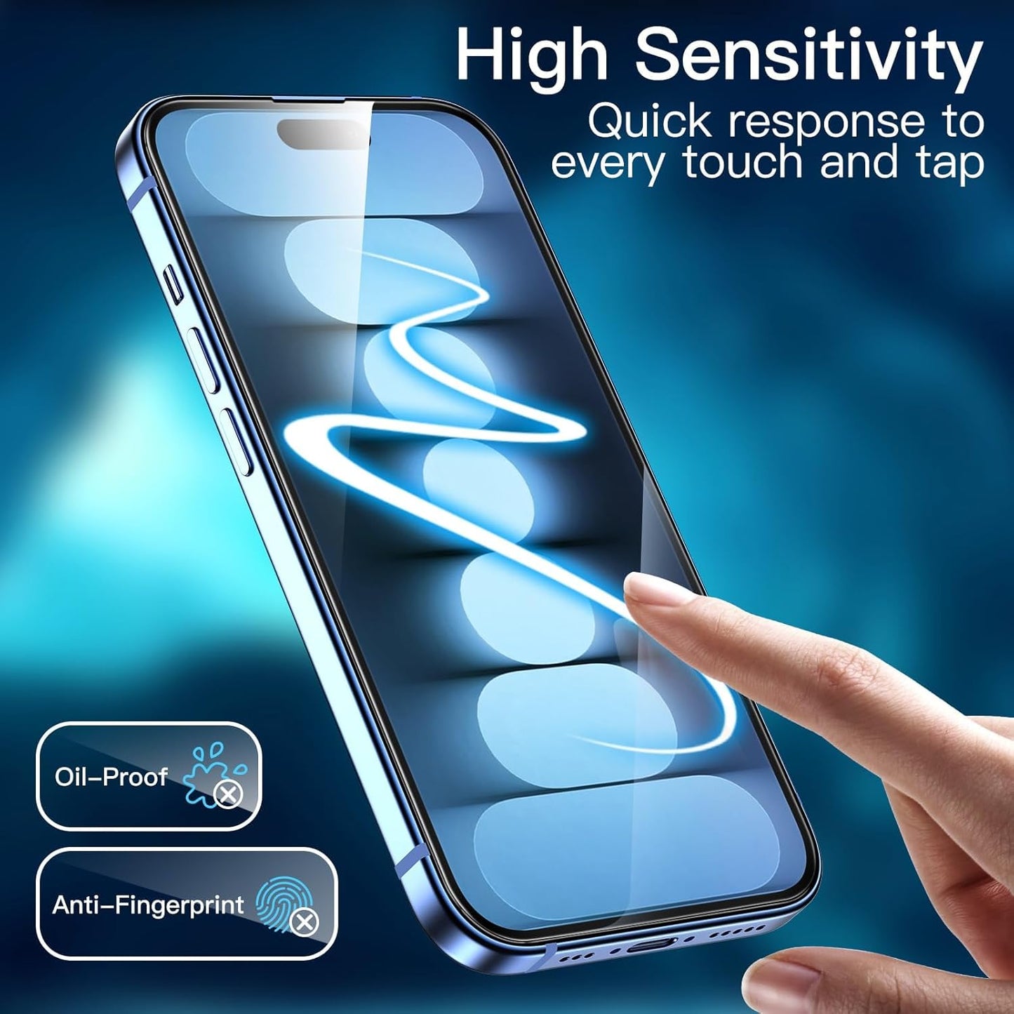 G-Rhino Super OG 6D Glass Anti Fingerprint Smooth high Transparent Tempered Glass for Iphone 15 series Screen Protector/iPhone 15 Pro - 6.12 inch