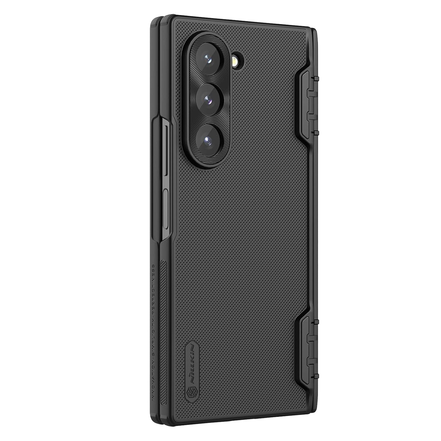Nillkin Polycarbonate Case for Samsung Galaxy Z Fold 6 (7.6" Inch) Super Frosted Shield Fold Bracket Phone Holder Version 180 Folding 360 Protect Black Color