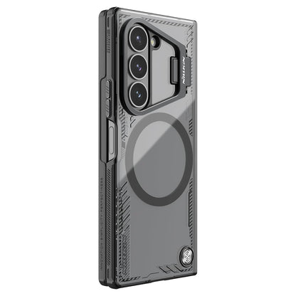 Nillkin Case for Samsung Galaxy Z Fold 6 (7.6″ Inch) Iceblade Fold Case with Mag Safe Magnetic Features Corner Air Bags + Aluminium Camera Protect Stand Scratch & dust Proof Black