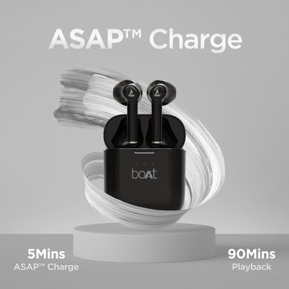 boAt Airdopes 131/138 with 60 Hrs Playback, ASAP Charge Truly Wireless Bluetooth in Ear Earbuds with Mic (Active Black)