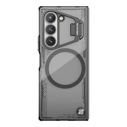 Nillkin Case for Samsung Galaxy Z Fold 6 (7.6″ Inch) Iceblade Fold Case with Mag Safe Magnetic Features Corner Air Bags + Aluminium Camera Protect Stand Scratch & dust Proof Black
