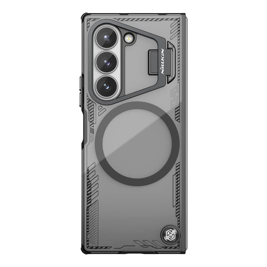 Nillkin Case for Samsung Galaxy Z Fold 6 (7.6″ Inch) Iceblade Fold Case with Mag Safe Magnetic Features Corner Air Bags + Aluminium Camera Protect Stand Scratch & dust Proof Black