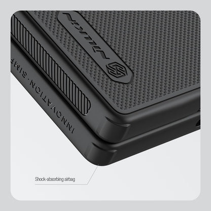 Nillkin Polycarbonate Case for Samsung Galaxy Z Fold 6 (7.6" Inch) Super Frosted Shield Fold Bracket Phone Holder Version 180 Folding 360 Protect Black Color