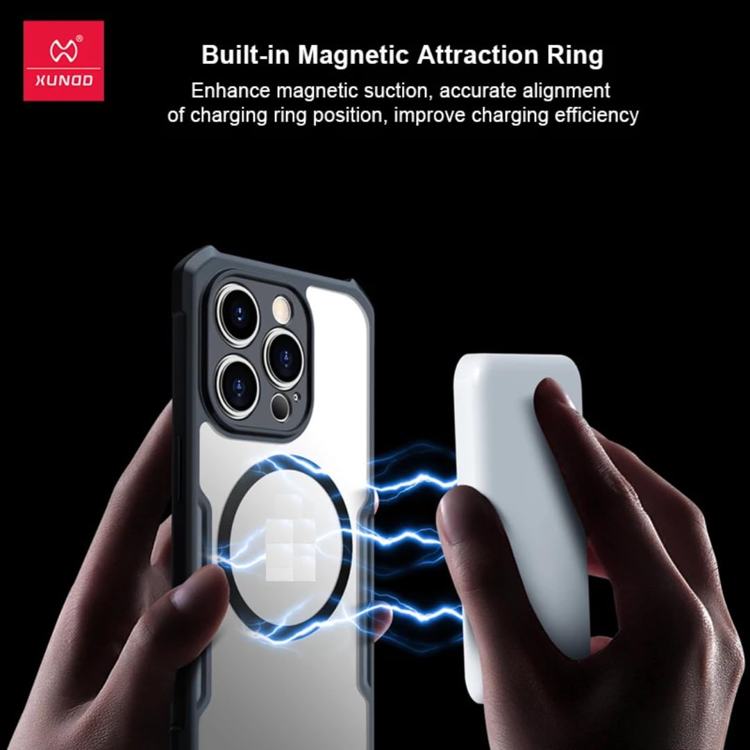 AKIO Xundd Beatle Series Case Cover for iPhone 15 Pro Protective Case Cover | Scratch-Resistant & Durable Material | Black Color
