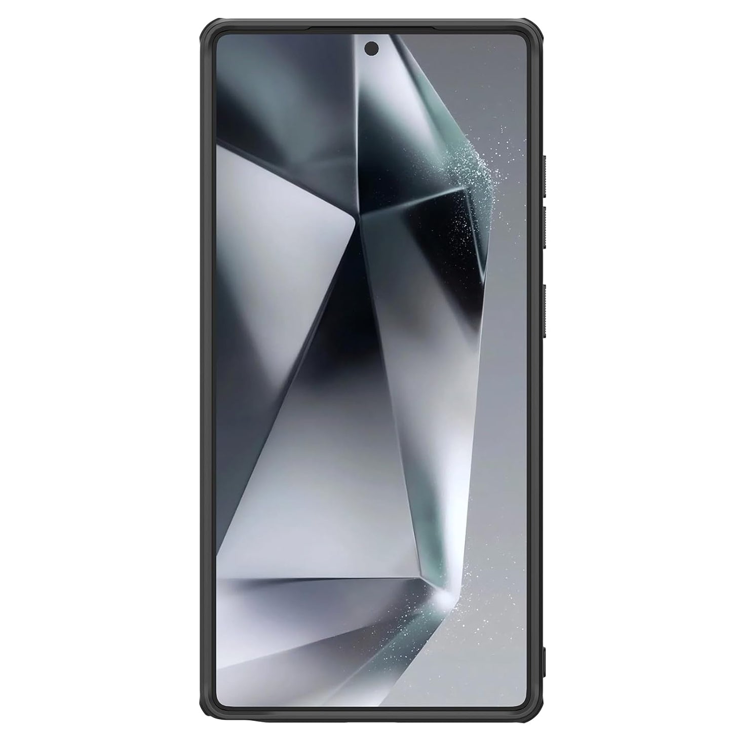 Nillkin Case for Samsung Galaxy S25 Ultra (6.8" Inch) Super Frosted Shield Pro Hard Back Soft Border (PC + TPU Case) Shock Absorb Cover Raised Bezel Camera Protect PC Black Color