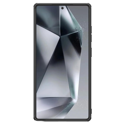 Nillkin Case for Samsung Galaxy S25 Ultra (6.8" Inch) Super Frosted Shield Pro Hard Back Soft Border (PC + TPU Case) Shock Absorb Cover Raised Bezel Camera Protect PC Black Color