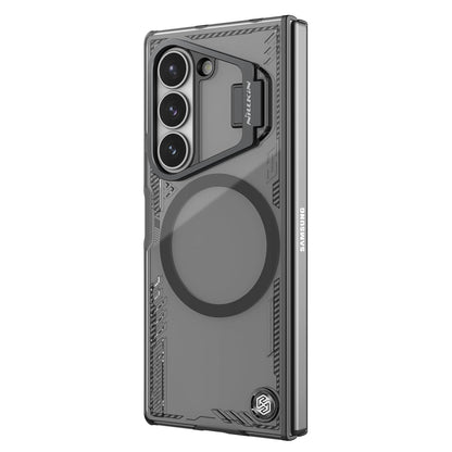 Nillkin Case for Samsung Galaxy Z Fold 6 (7.6″ Inch) Iceblade Fold Case with Mag Safe Magnetic Features Corner Air Bags + Aluminium Camera Protect Stand Scratch & dust Proof Black