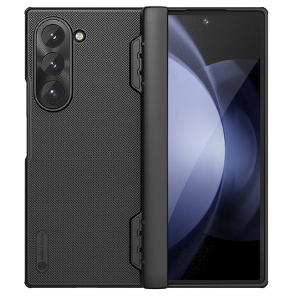 Nillkin Polycarbonate Case for Samsung Galaxy Z Fold 6 (7.6" Inch) Super Frosted Shield Fold Bracket Phone Holder Version 180 Folding 360 Protect Black Color