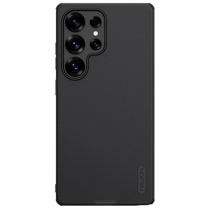 Nillkin Case for Samsung Galaxy S25 Ultra (6.8" Inch) Super Frosted Shield Pro Hard Back Soft Border (PC + TPU Case) Shock Absorb Cover Raised Bezel Camera Protect PC Black Color