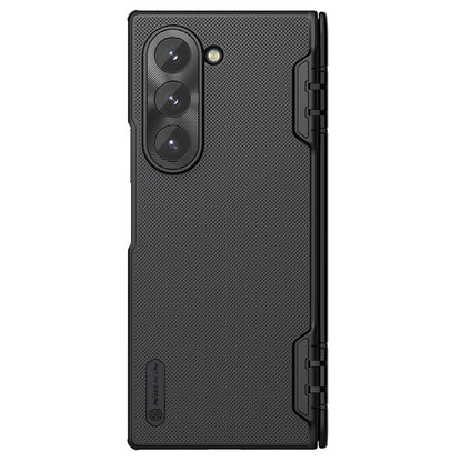 Nillkin Polycarbonate Case for Samsung Galaxy Z Fold 6 (7.6" Inch) Super Frosted Shield Fold Bracket Phone Holder Version 180 Folding 360 Protect Black Color