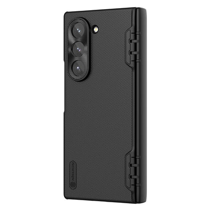 Nillkin Polycarbonate Case for Samsung Galaxy Z Fold 6 (7.6" Inch) Super Frosted Shield Fold Bracket Phone Holder Version 180 Folding 360 Protect Black Color