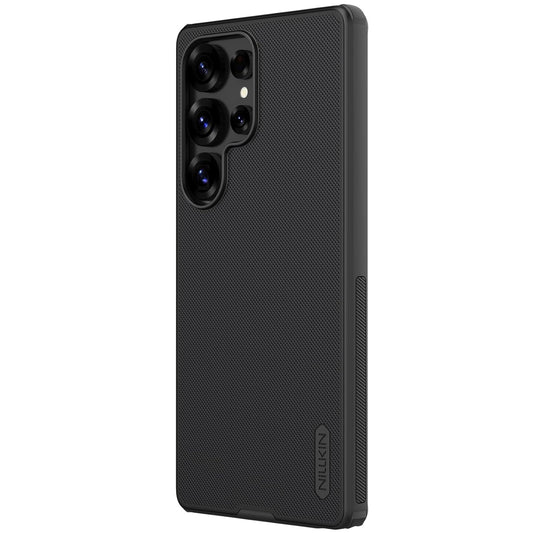 Nillkin Case for Samsung Galaxy S25 Ultra (6.8" Inch) Super Frosted Shield Pro Hard Back Soft Border (PC + TPU Case) Shock Absorb Cover Raised Bezel Camera Protect PC Black Color